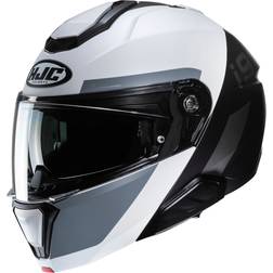 HJC i91 Bina Helmet - Black/White/Silver
