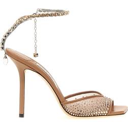 Jimmy Choo Saeda 100 - Ballet Pink Crystal