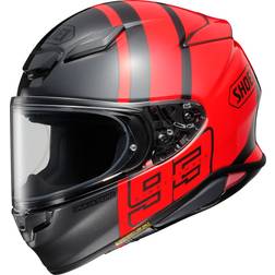 Shoei NXR MM93 Track Helm, schwarz-rot, Größe