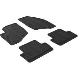 Gledring Gummi bilmattor set kompatibel Volvo V70/XC70 2000-2007 & S60 2000-2009 T-profil 4-delar + monteringsklämmor