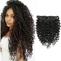 Lacer Jerry Curly 3B 3C Real Hair Clip Extensions