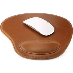 Londo Leather Oval Mouse Pad with Wrist Rest
