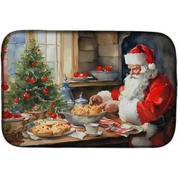 Caroline's Treasures Santa Claus Drying Mat Dish Drainer 21"