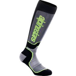 Alpinestars Plus Motocross Socken - Schwarz/Grau/Neon-Gelb