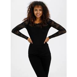 Kaffe Lacy Bluse Sort Damer
