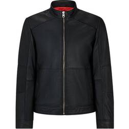 HUGO BOSS Lokis Leather Jacket - Black