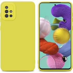 Cadorabo FLUID YELLOW Case for Samsung Galaxy A51 4G M40s Protective Cover made of flexible TPU Etui silicone Yellow