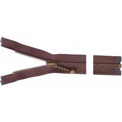 YKK YKK Delbar Lynlås Antik Messing 30cm 4mm Brun