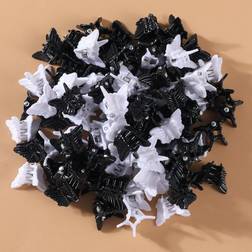 Shein 50 Pcs Black And White Mini Butterfly Hair Claw Clips