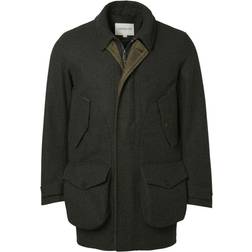 Chevalier Burley Chevalite Wool Coat - Dark Green Melange