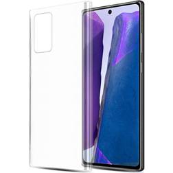 Cadorabo VOLL TRANSPARENT, Samsung Galaxy NOTE 20 Case for Samsung Galaxy NOTE 20 Cover Transparent Protection TPU Silicone Gel White