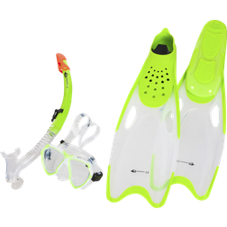 Wave Snorkel, cyklop och simfötter för ungdom Lime Green 34-35