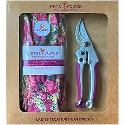 Petal Power Gardening Gloves and Secateurs Set 2-pack