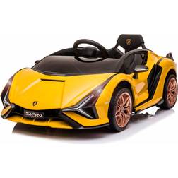 Megaleg Lamborghini Sian elbil till barn 12v m/4xmotor, Gummihjul, 2.4G
