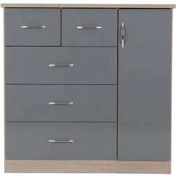 SECONIQUE Nevada Grey Wardrobe 117x115cm