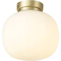 Discovery Chicago Small Satin Gold Ceiling Flush Light 19cm