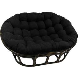 Blazing Needles Microsuede Double Papasan Chair Cushions Black (165.1x121.9)