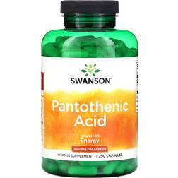 Swanson Pantothenic Acid 500mg 250 pcs