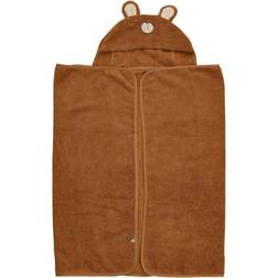 Pippi Baby Handduk m. Huva Björn Almond