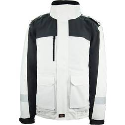 Dickies Winter Work Waterproof Mens White/Grey Coat