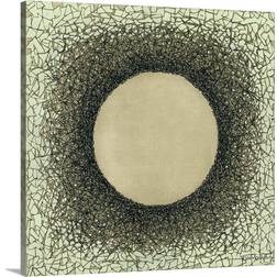 Orren Ellis Lunar Eclipse II Black/Beige/Green Framed Art 36x36"