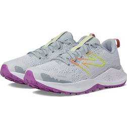 New Balance New Balance Girls DynaSoft Nitrel V5 Lace-Up Trail Running Shoe, Quartz Grey/Cosmic Rose/Neon Dragonfly, Big Kid