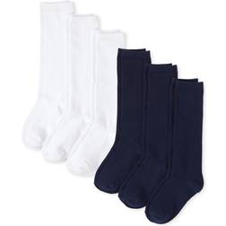 The Children's Place Kid's Knee Socks 6-pack - White/Navy