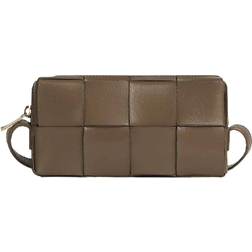 Bottega Veneta Intrecciatio Phone Case Crossbody Bag - Taupe Grey