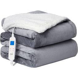 Neo Electric Heated Throw Over Blanket Reversible