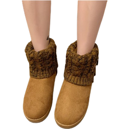 Wool Warm Short Boots - Brown