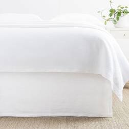 Pine Cone Hill Wilton Bed Skirt, King Copriletto Bianco