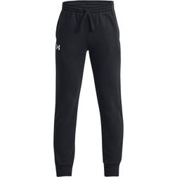 Under Armour Rival Fleece Joggers with Pockets for Boys Black/White