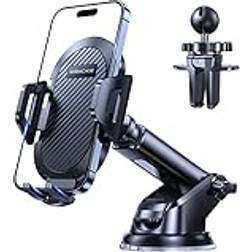 Miracase Handyhalterung Auto 3 in 1 KFZ Handyhalter mit Saugnapf & Lüftung Universale Handy Halterung Auto Kompatibel mit alle Smartphones iPhone/Samsung/Huawei/LG/Xiaomi usw