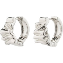 Pilgrim Willpower Huggie Hoop Earrings - Silver