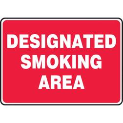 Accuform Safety Sign Designated Smoking Area 7"x10"