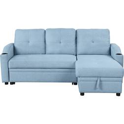 QWE-YCWQ008553 Blue Sofa 80.3" 3 Seater