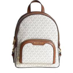 Michael Kors Jaycee Medium Logo Backpack - Vanilla