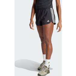 Adidas Pacer Training 3-Stripes Woven High-Rise Shorts Black 3" Womens