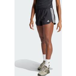 adidas Pacer Training 3-Stripes Woven High-Rise Shorts Black 3" Womens
