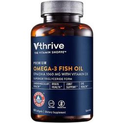 Premium Omega-3 Fish Oil with Vitamin D3 1060mg 60 pcs