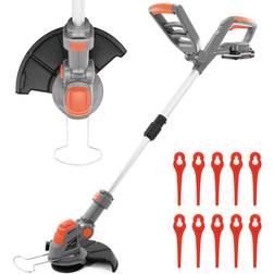 Terratek Cordless Strimmer Grass Trimmer Electric 20V Max Li-ion Lightweight