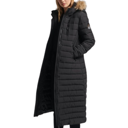 Superdry Super Long Cut Fuji Coat - Black