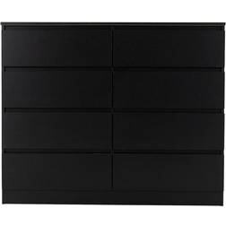 SECONIQUE Malvern Black Chest of Drawer 121.5x100.1cm