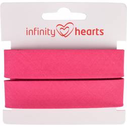 Infinity Hearts Skråbånd Bomuld 40/20mm 95 Fuchsia 5m