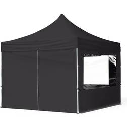 Toolport Aluminium Easy-Up Pavillon 3 x 3 m Sort