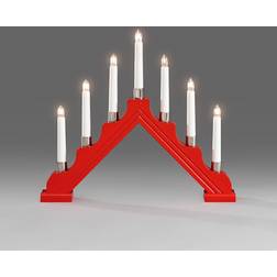 Konstsmide Elljusstake röd Adventslysestage 39cm