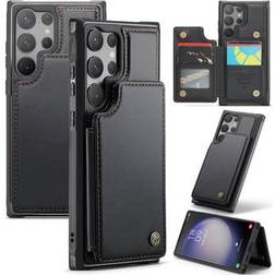 CaseMe Samsung Galaxy S23 Ultra 5G C22-etui RFID-kortpung Sort