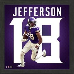 Highland Mint Justin Jefferson Minnesota Vikings NFL Impact Jersey Frame