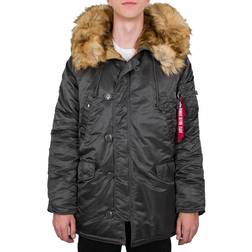 Alpha Industries herren winterjacke n3b greyblack Grau