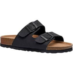 Cushionaire Lane Cork Footbed Sandal With Comfort - Black